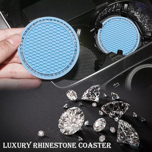 4PCS Bling Cup Holder Coaster, 2.75 Inch Auto Car Cup Holder Insert Coasters - Image 6