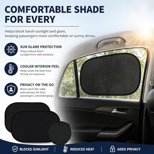 Static Cling Car Window Shades, UV Protection, 2 Pack - Image 5