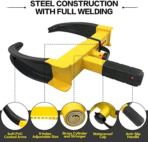 KAYCENTOP Universal Wheel Lock, Security Trailer Wheel Lock Anti Theft Tire Lock - Image 2