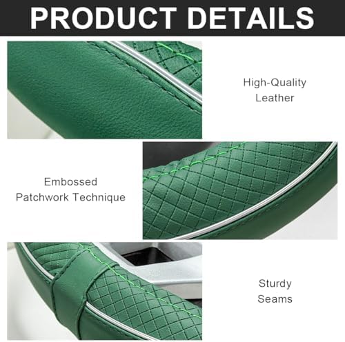 Car Steering Wheel Cover, 15 Inch Anti-Slip Breathable Leather Auto Steering - Image 4