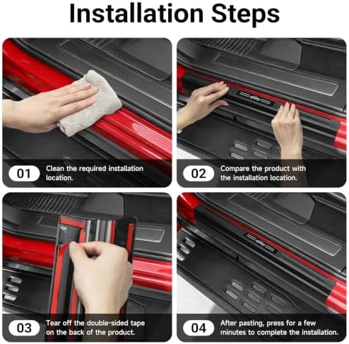 4PCS Door Sill Protector for 2021-2026 Ford F150 Accessories - Image 6