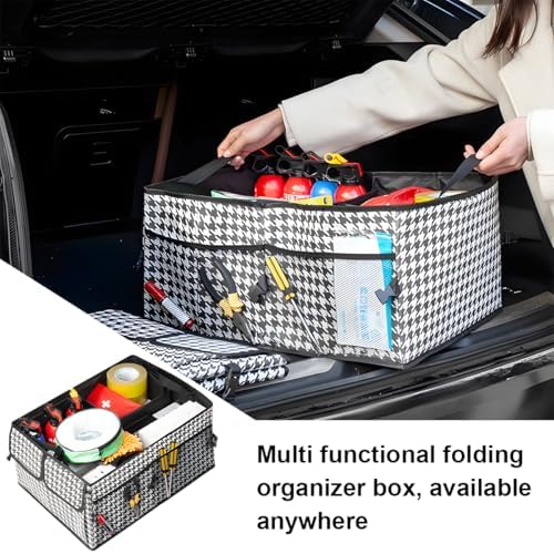 Mandark Car Trunk Organizer, Collapsible Multi Compartment Vehicle Storage Box - Image 3