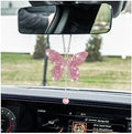 zipelo Rhinestone Butterfly Rearview Mirror Charm by zipelo
