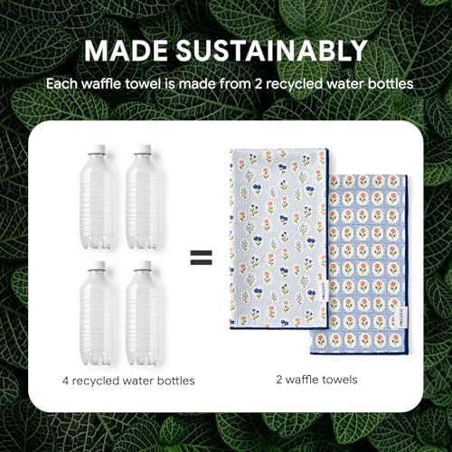 RECYCO Waffle Kitchen Towel Set of 2 - Image 6