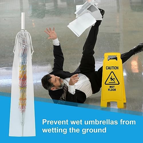 Cosmos 6 Pcs Umbrella Bags Wet Umbrella Covers Translucent Stick Umbrella - Image 6
