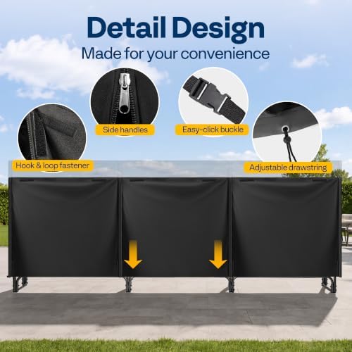 VIVOHOME 12ft Waterproof Outdoor Firewood Log Rack Cover - Image 4