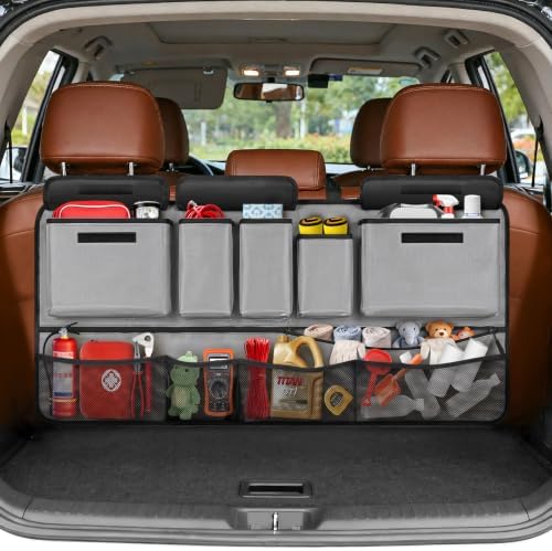 Trunk Organizer for SUV, Car Organizers and Backseat Hanging Storage by RhinoValley