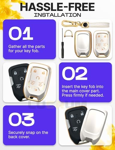 Lucrum Compatible with Chevy, Buick Key Fob Cover & Keychain - Image 6