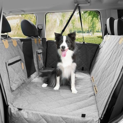 Dog Car Seat Cover for Back Seat, Hard Bottom Back Seat Extender for Dogs by Unknown