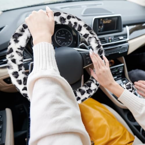 Accmor Fuzzy Car Steering Wheel Cover, Universal Fit Fur Auto Wheel Cover & - Image 7
