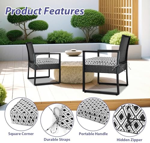 IPYNBAP Outdoor Chair Cushions Set of 4 -Waterproof Outdoor Seat Cushions - Image 5