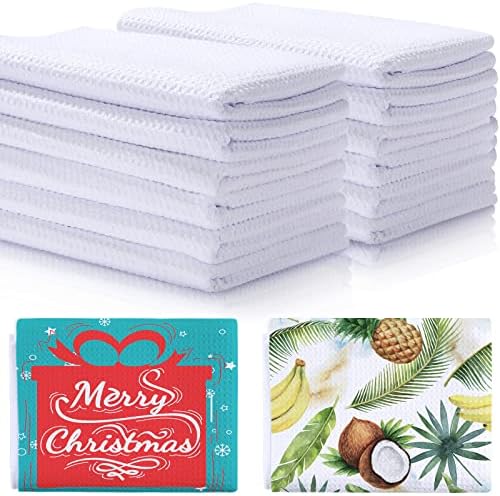 Breling Sublimation Kitchen Towel Blanks 16 x 24Inch, Microfiber Waffle Weave by Breling