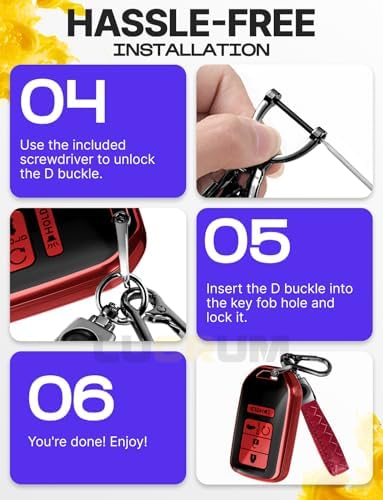 Lucrum Compatible with Honda Key Fob Cover & Keychain - Image 7