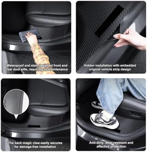 8PCS Door Sill Protector for Tesla Model Y Juniper Accessories - Image 3