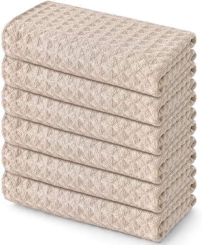 Homaxy Microfiber Waffle Weave Kitchen Towels, 6 Pack by Homaxy