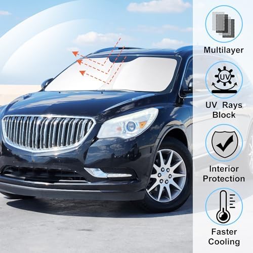 Windshield Sun Shade for 2010-2017 Buick Enclave Accessories - Image 2