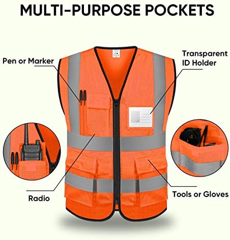 TICONN High Visibility Reflective Safety Vest - Image 4