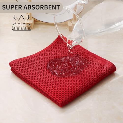 Kitinjoy 100% Cotton Waffle 12-Pack Kitchen Towels - Image 3