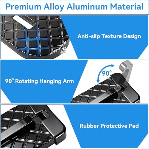 2 Pcs Car Door Step, Aluminum Alloy Car Door Latch Steps, Heavy Duty Doors - Image 3