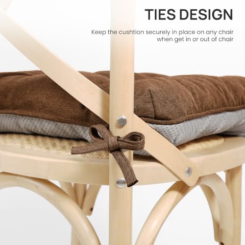 Love's cabin Memory Foam Chair Cushions Set of 4, 15.5 Inch - Image 5