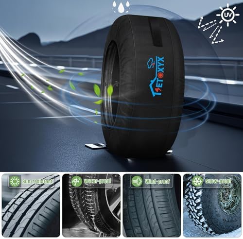 2 Pack Seasonal Tire Tote, 700D Spare Tire Cover - Image 5