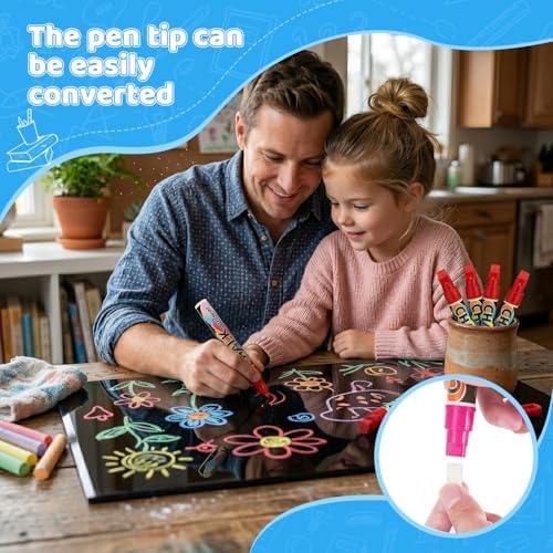 6PCS Pink Jumbo Liquid Chalk Markers Erasable 10mm Reversible Tip - Image 5