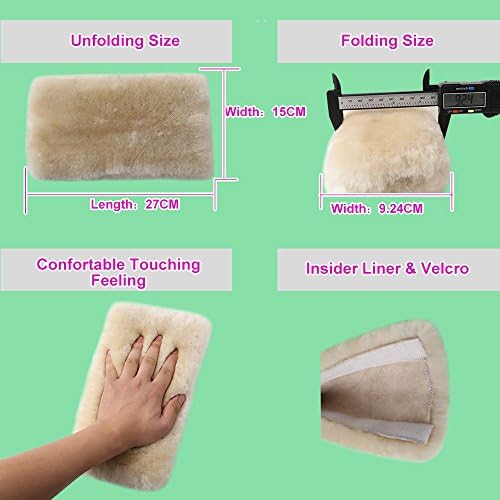 OGLAND 2 Pack Sheepskin Car Seat Belt Cover Pads | Wool Seatbelt Cushions - Image 3