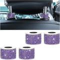 4PCS Crystal Rhinestone Bling Car Headrest Collars, Automotive Magnetic by MINGZAIQIPEI