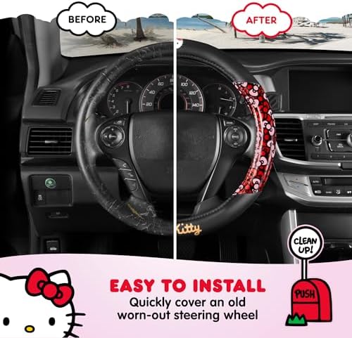Hello Kitty Steering Wheel Cover, Official Sanrio Car Steering Wheel Cover - Image 6