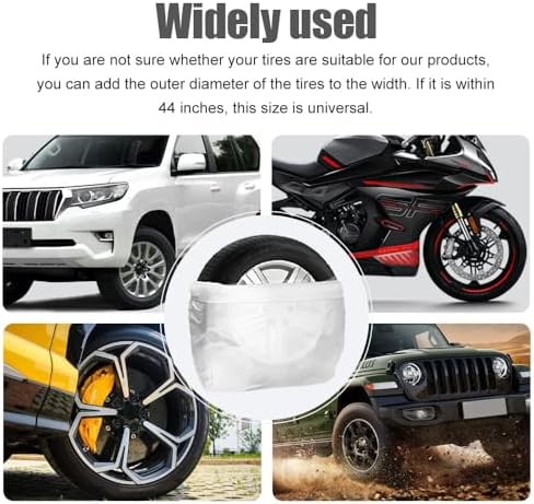8PCS Extra-Large Tire Covers, Tear-Resistant LDPE Plastic Tire Bags - Image 6