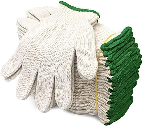 Evridwear Cotton Polyester String Knit Shell Safety Protection Work Gloves by Evridwear