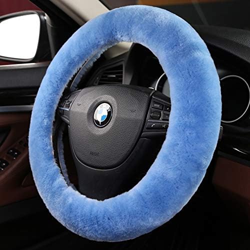 OGLAND Fuzzy Sheepskin Car Steering Wheel Cover by OGLAND