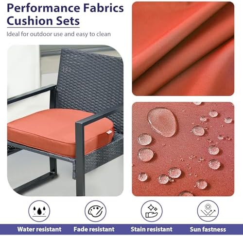 IPYNBAP Outdoor Chair Cushions Set of 4 -Waterproof Outdoor Seat Cushions - Image 3