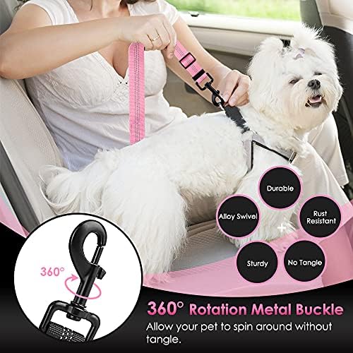 SlowTon Dog Car Seat Belt, 3 in 1 Latch Bar Attachment Dog Safety Seatbelt - Image 3