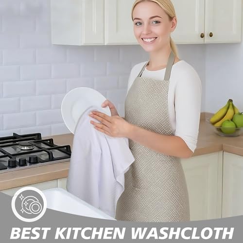 SINLAND Sublimation Blank Towels Waffle Kitchen Towel White 20x28 10 Pack - Image 5