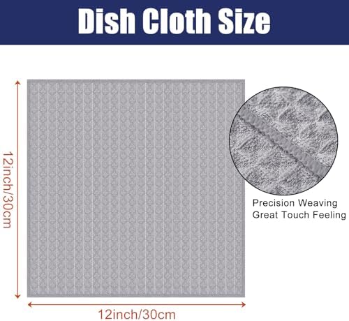Homaxy Microfiber Waffle Weave Kitchen Dish Cloths, 8 Pack - Image 2