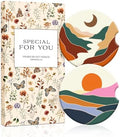 Swooflia Elegant Ceramic Car Coasters Boho Landscape Cup Holder Coasters by Swooflia
