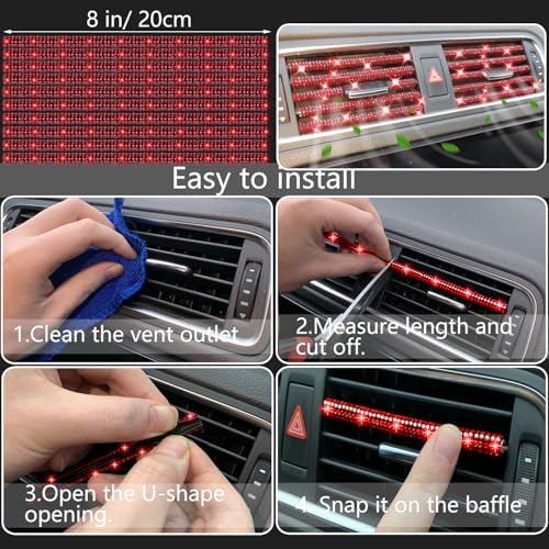 NBTEPEM 27 PCs Red Bling Car Accessories Set - Image 6
