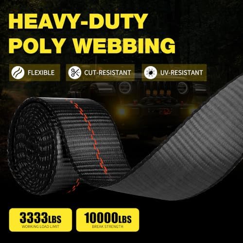 4 Pack Car Tie Down Straps for Trailers, 000LBS Break Strength Wheel Tire Tie - Image 5