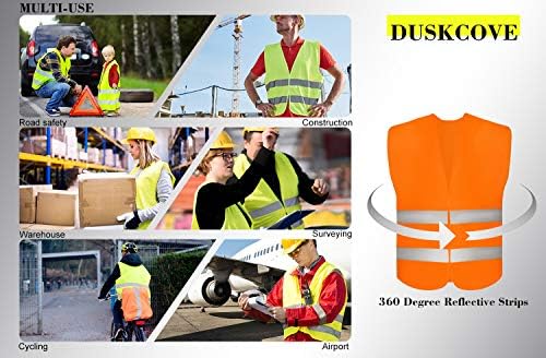 DUSKCOVE 20 Pack High Visibility Safety Vest - Image 6