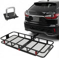 Hitch Cargo Carrier, 500lb Capacity, Galvanized Steel, Stabilizer and Cargo Net by Unknown