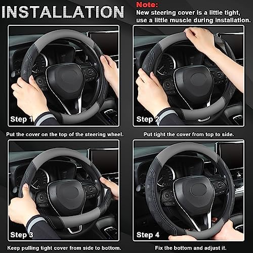 GIANT PANDA Microfiber Leather Steering Wheel Cover - Image 7