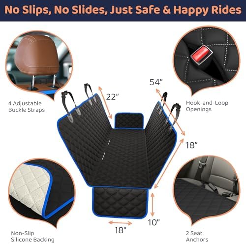 Dog Car Seat Cover for Back Seat, Dog Hammock for Car, Truck & Tesla - Image 3