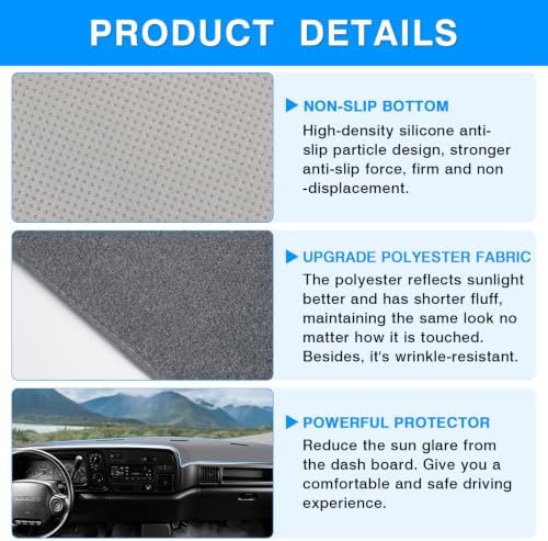 Autorder Gray Dashboard Cover Mat - Image 6