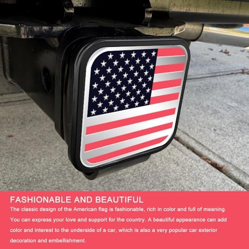 2 Inch Trailer Hitch Cover, Tow Hitch Covers, American Flag Tow Receiver Tube - Image 3