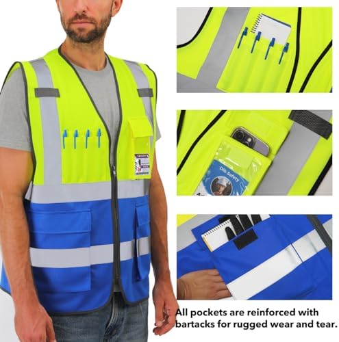 Dib Safety Hi Vis Reflective Safety Vest - Image 3