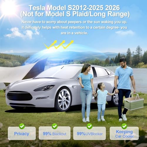8pcs Car Window Shades for Tesla Model S 2012-2025 2026 Accessories, Windshield - Image 2
