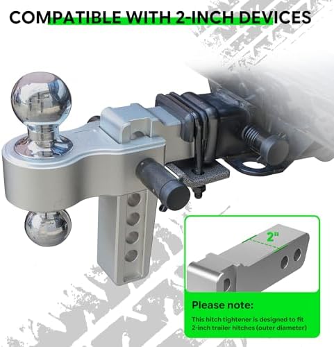 2" Hitch Tightener Anti Rattle Clamp, Heavy-Duty Stabilizer - Image 4