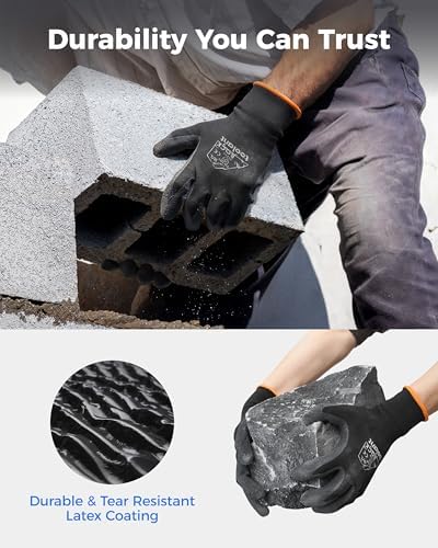 toolant Crinkle Latex Work Gloves, 12 Pairs - Image 3