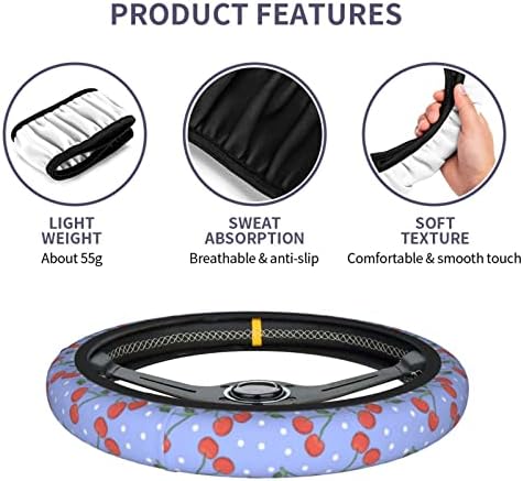 Purple Cherry Steering Wheel Cover - Image 5
